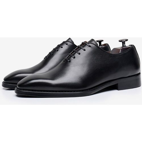 Men's Dress Shoes Modern Square Toe Leather Derby Prom Wedding Formal Shoes - milanoo.com - Modalova