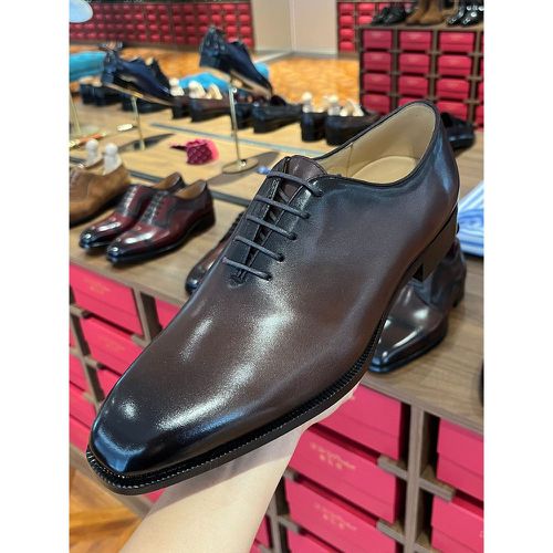 Men's Dress Shoes Modern Square Toe Leather Derby Prom Wedding Formal Shoes - milanoo.com - Modalova