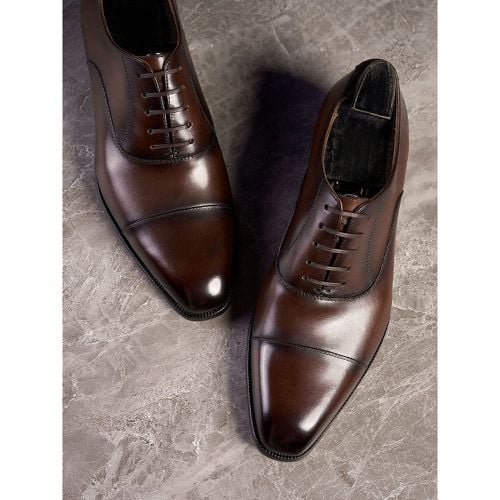 Dress Shoes For Men Stylish Pointed Toe Leather Prom Oxford Wedding Formal Shoes - milanoo.com - Modalova