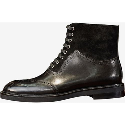 Men's Martin Work Boots Leather Brown Ankle Short Boots - milanoo.com - Modalova