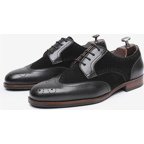 Dress Shoes For Men Quality Round Toe Leather Brogue Formal Wedding Shoes - milanoo.com - Modalova