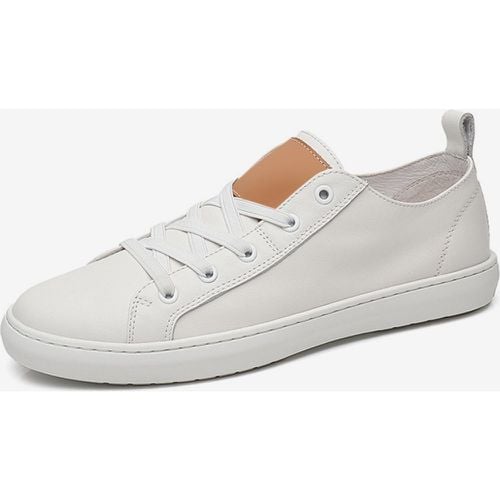 Men's Sneakers Fashion Leather Round Toe Sport Shoes - milanoo.com - Modalova