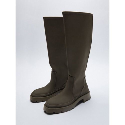 Women's Rain Boots Round Toe Flat Water Proof Knee High Boots - milanoo.com - Modalova