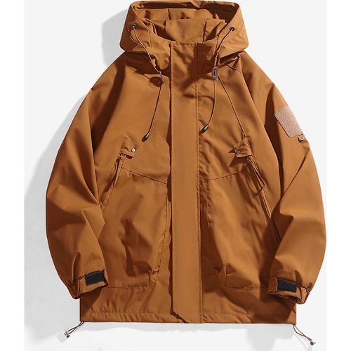 Men's Outdoor Jacket Mountain Style Hooded Long Sleeve Coat - milanoo.com - Modalova