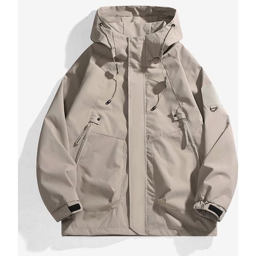 Men's Outdoor Jacket Mountain Style Hooded Long Sleeve Coat - milanoo.com - Modalova