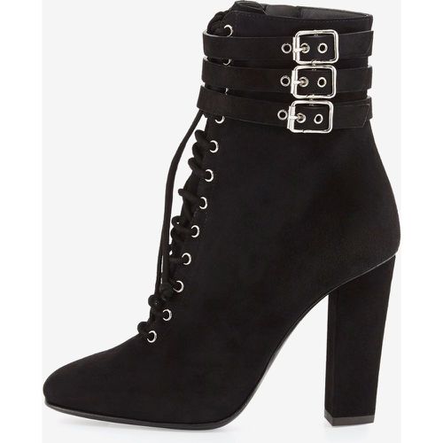 Women's Round Toe Booties Chunky Heel Ankle Boots - milanoo.com - Modalova