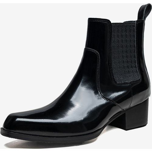 Men's Chelsea Boots Cowhide Chic Ankle Short Boots - milanoo.com - Modalova