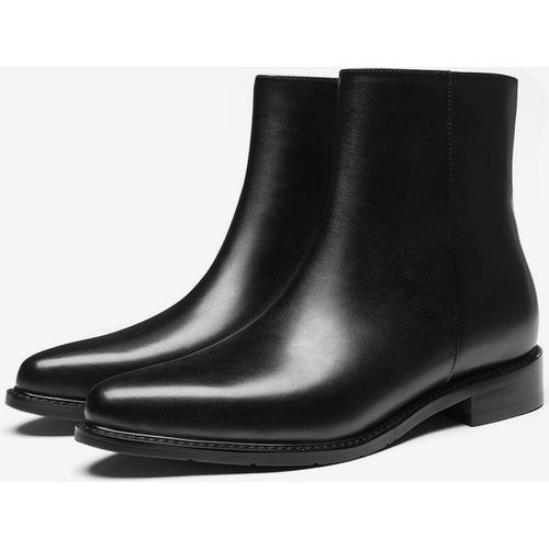 Men's Chelsea Boots Cowhide Chic Short Ankle Boots - milanoo.com - Modalova