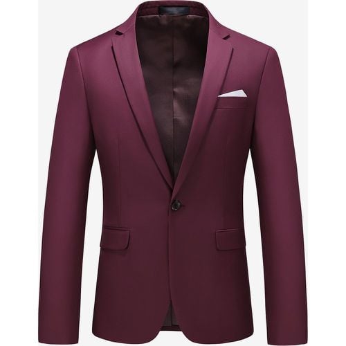 Men's Blazer Suit Jacket Khaki Slim Fit One Button Blazer Elegant Wedding Chic Jacket - milanoo.com - Modalova