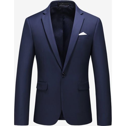 Men's Blazer Suit Jacket Khaki Slim Fit One Button Blazer Elegant Wedding Chic Jacket - milanoo.com - Modalova