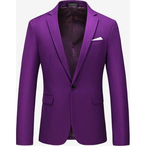 Men's Blazer Suit Jacket Khaki Slim Fit One Button Blazer Elegant Wedding Chic Jacket - milanoo.com - Modalova