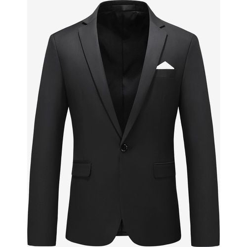 Men's Blazer Suit Jacket Khaki Slim Fit One Button Blazer Elegant Wedding Chic Jacket - milanoo.com - Modalova