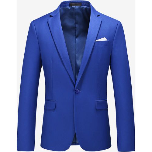 Men's Blazer Suit Jacket Khaki Slim Fit One Button Blazer Elegant Wedding Chic Jacket - milanoo.com - Modalova