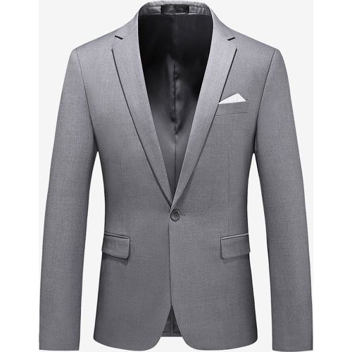 Men's Blazer Suit Jacket Khaki Slim Fit One Button Blazer Elegant Wedding Chic Jacket - milanoo.com - Modalova