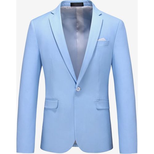 Men's Blazer Suit Jacket Khaki Slim Fit One Button Blazer Elegant Wedding Chic Jacket - milanoo.com - Modalova