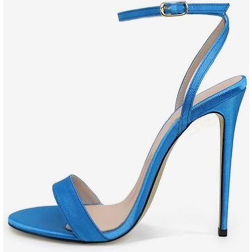 Women's Heel Sandals Round Toe Stiletto Heel Sandals Silk And Satin - milanoo.com - Modalova