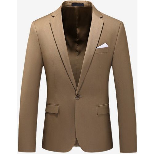 Men's Blazer Suit Slim Fit One Button Blazer Wedding Chic Jacket - milanoo.com - Modalova