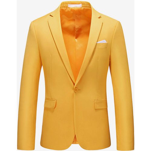 Men's Blazer Suit Slim Fit One Button Blazer Wedding Chic Jacket - milanoo.com - Modalova