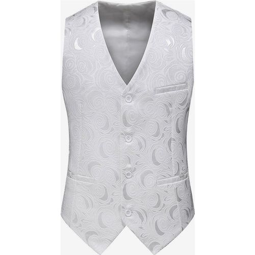 Men's Slim Fit Plus Size Suit Vest Sleeveless Wedding Breathable Waistcoat with Buttons - milanoo.com - Modalova