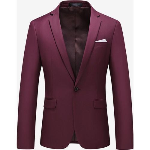 Men's Blazer Suit Slim Fit One Button Blazer Wedding Chic Jacket - milanoo.com - Modalova