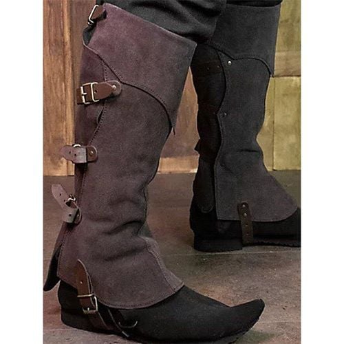 Pirate Boots Steampunk Rivet Kneepads Retro Clothing For Man - milanoo.com - Modalova