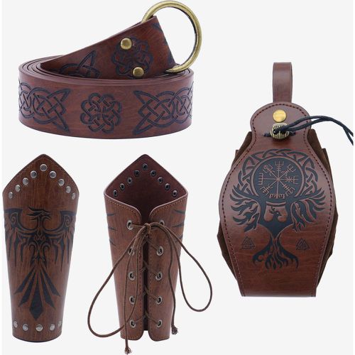 Deep Brown Steampunk Costume Men's Accessory Grommets - milanoo.com - Modalova