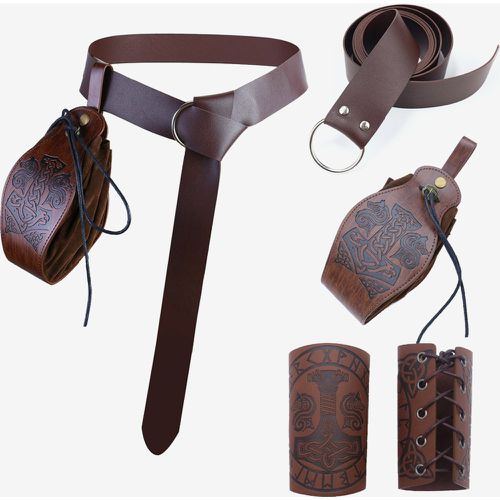 Deep Brown Steampunk Costume Men's Accessory Grommets - milanoo.com - Modalova