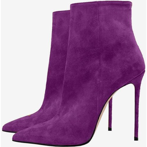 Suede Ankle Boots Pointed Toe Stiletto Heel Booties For Women - milanoo.com - Modalova