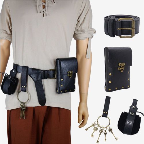 Coffee Brown Steampunk Costume Metal Details Vintage Men's Accessory - milanoo.com - Modalova