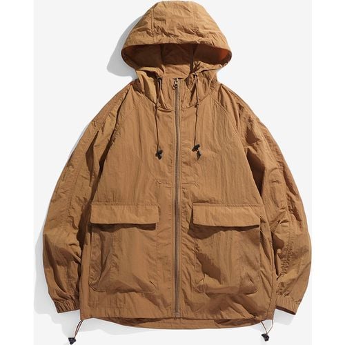 Men's Lightweight Outdoor Hooded Jacket - milanoo.com - Modalova