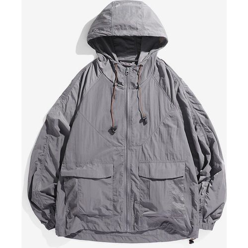 Men's Lightweight Outdoor Hooded Jacket - milanoo.com - Modalova