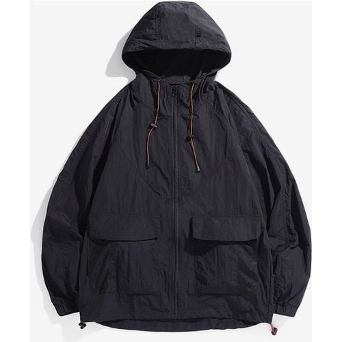 Men's Lightweight Outdoor Hooded Jacket - milanoo.com - Modalova