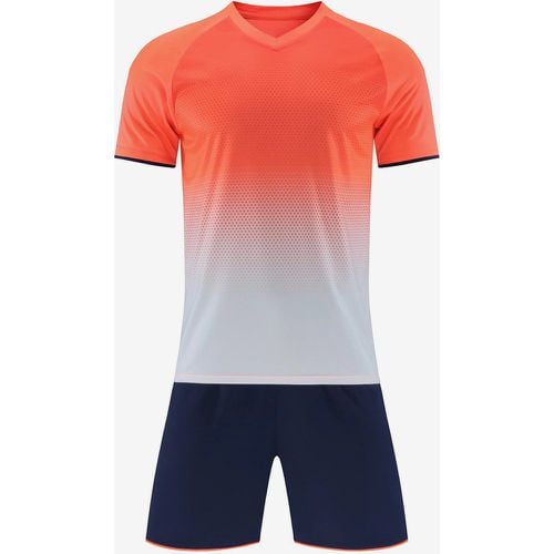 Men's Football Uniform Suit Short-Sleeved Adults and Kids Jersey - milanoo.com - Modalova