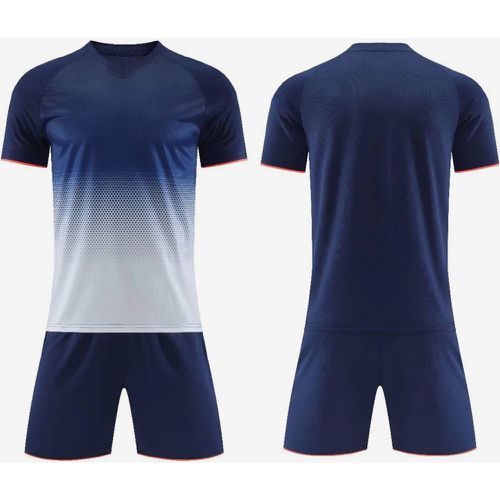 Men's Football Uniform Suit Short-Sleeved Adults and Kids Jersey - milanoo.com - Modalova