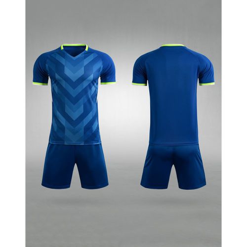 Men's Football Uniform Adult Training Jersey Sports Top and Shorts - milanoo.com - Modalova