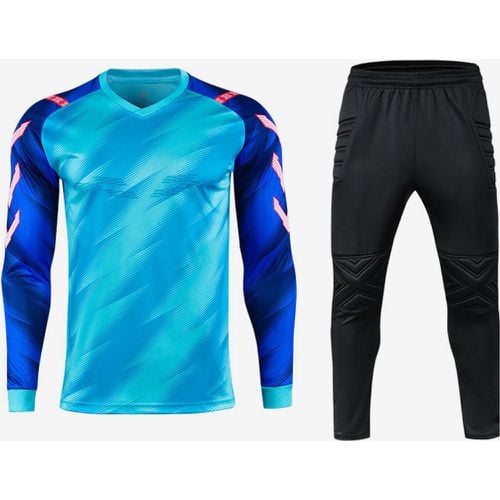 Men's Football Goalkeeper Uniform Suit Adult Sports Breathable Jersey Training Uniform - milanoo.com - Modalova