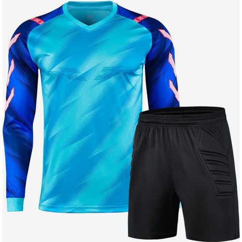 Men's Football Suit Goalkeeper Uniform Adult Breathable Training Jersey Long Sleeves Top and Shorts - milanoo.com - Modalova