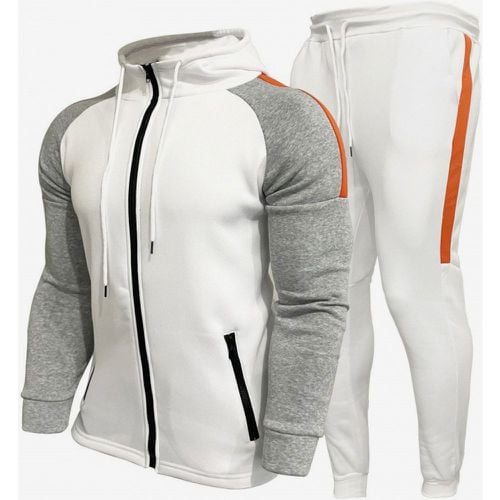 Men's Activewear Men's Athletic Apparel Color Block Black - milanoo.com - Modalova