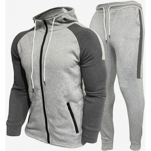 Men's Activewear Men's Athletic Apparel Color Block Black - milanoo.com - Modalova