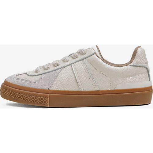 Men's Sneakers Comfy Leather Round Toe Basket Sport Shoes - milanoo.com - Modalova