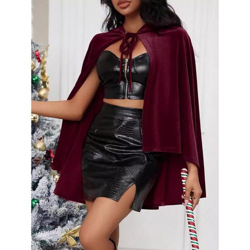 Women's Christmas Red Cloak Cape Holidays Costumes - milanoo.com - Modalova