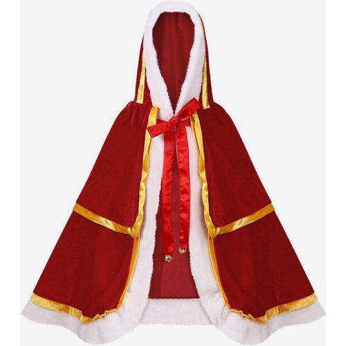 Girl's Christmas Cloak Polyester Color Block Christmas Holidays Costumes - milanoo.com - Modalova