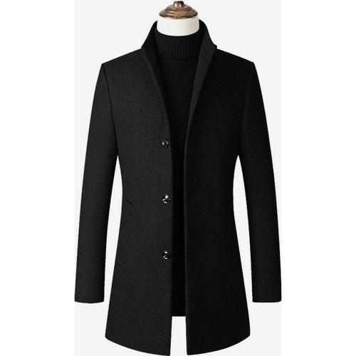 Men's Jackets & Coats Men's Coats Stand Collar Business Casual Burgundy Quality - milanoo.com - Modalova