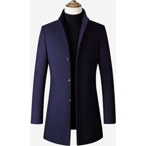 Men's Jackets & Coats Men's Coats Stand Collar Business Casual Burgundy Quality - milanoo.com - Modalova