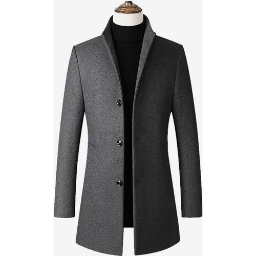 Men's Jackets & Coats Men's Coats Stand Collar Business Casual Burgundy Quality - milanoo.com - Modalova