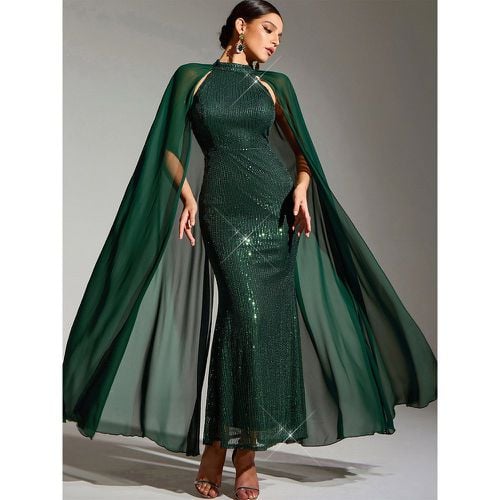 Party Dresses Jewel Neck Sequins Sleeveless Semi Formal Dress - milanoo.com - Modalova