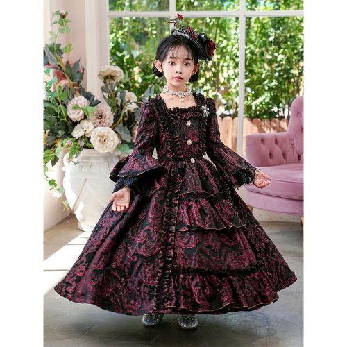 Retro Costumes Tiered Polyester Marie Antoinette Costume Dress Girl's Royal Dress Vintage Clothing - milanoo.com - Modalova