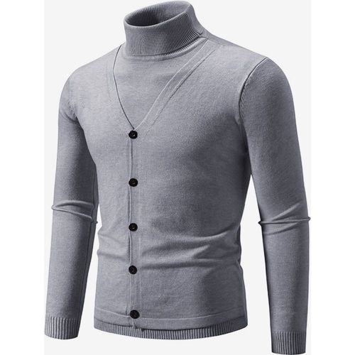 Men's Sweaters Men's Pullover Knitwear High Collar Summer Blue - milanoo.com - Modalova