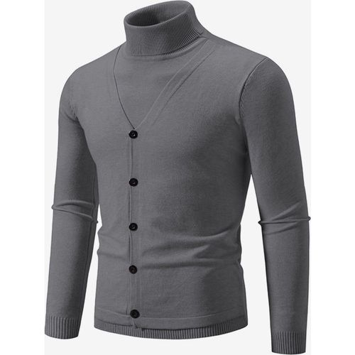 Men's Sweaters Men's Pullover Knitwear High Collar Summer Blue Gray - milanoo.com - Modalova