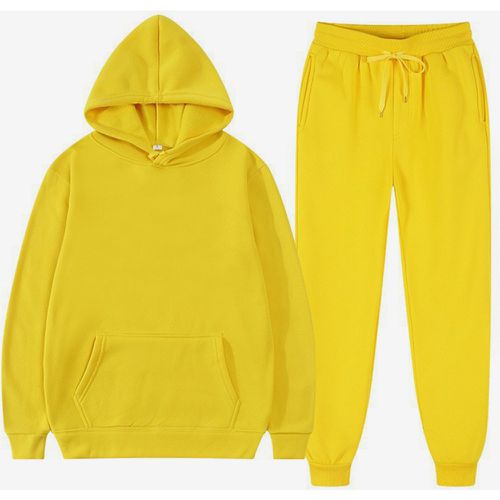 Men's Two Piece Sets Fleece Sweatshirt Men's Hoodie and Pants - milanoo.com - Modalova